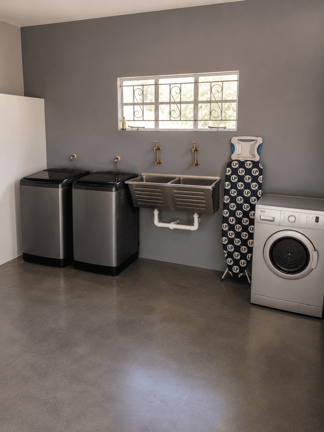 Inside the spotless Kwa Phumla laundry facility